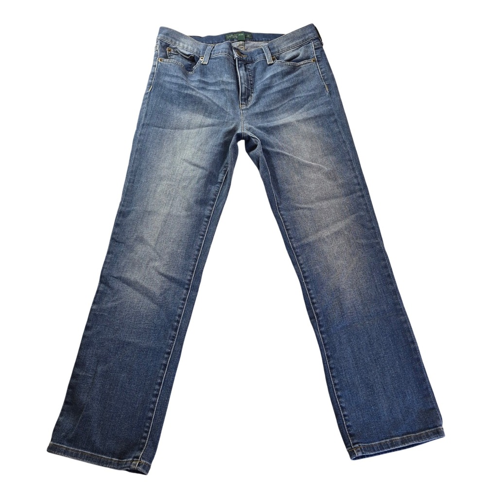 Lauren Ralph Lauren Classic Straight Jeans Womens 8 Petite Blue Denim Heritage